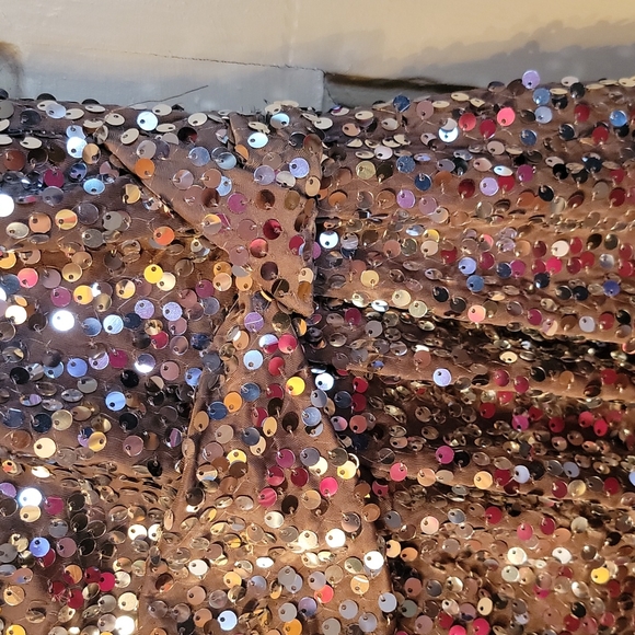 ⚡️3 for $30⚡️Love Reign Sequin Taupe/Silver Mini Dress - Picture 3 of 3